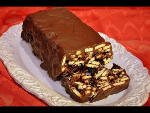 كيك بالبسكوي بدون طهي