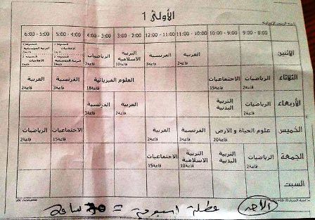 استعمال الزمن 2